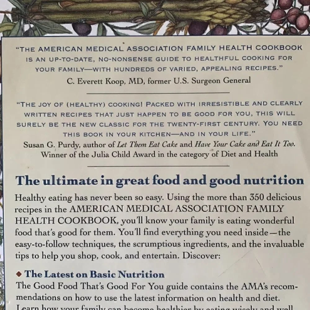 Cookbook American Medical Association Family Health Cookbook Hardcover